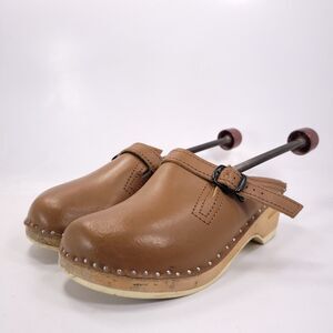 Bastad Original Slip On Casual Comfort Clog Womens Size 6 36 Brown White